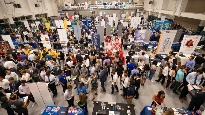 The fall career fair offers access to a large number of employers