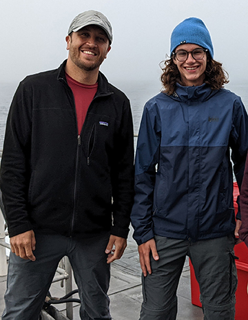 Cal Poly associate professor Ryan Walter and physics senior Michael Dalsin who worked on the study