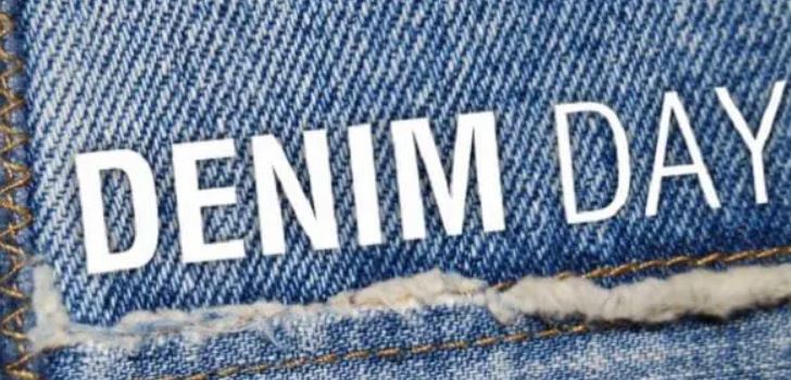 Demin Day written on jean-like material.