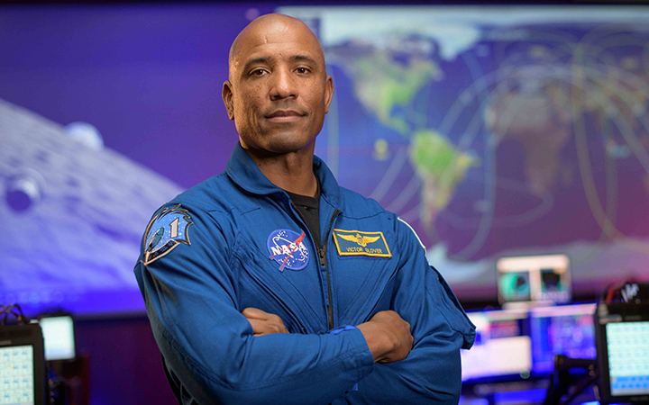 Victor Glover poses for a portrait; photo provided by NASA.