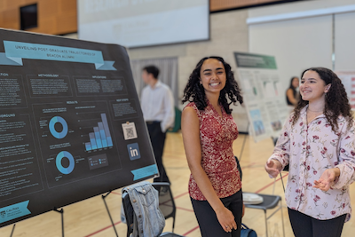 2024 BEACoN Scholar Undergraduate Research Students presenting their poster at the annual BEACoN Symposium.