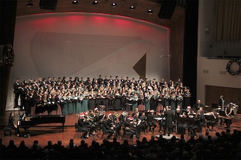 Cal Poly Choir performs on stage.