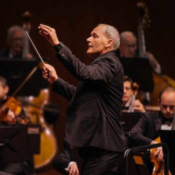 Image of symphony conductor.