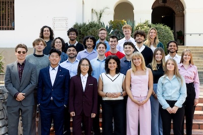 The Cal Poly CIE 2024 Summer Accelerator participants gather for a photo in downtown San Luis Obispo.