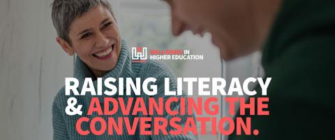 Raising Literacty and Advancing the Conversation -- two people interacting and smiling at each other