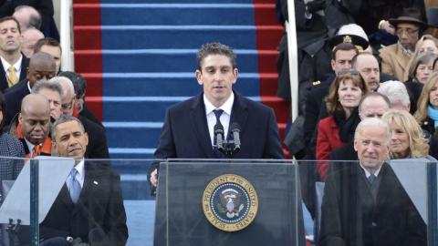 Richard Blanco reading his poem at the presidential inauguration