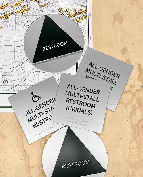 All Gender restroom signs 