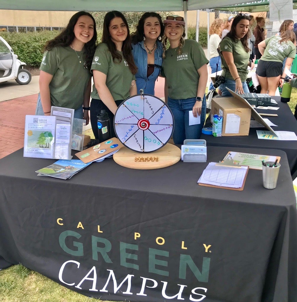 Members of the Green Campus team tabling at the Earth Week Festival 