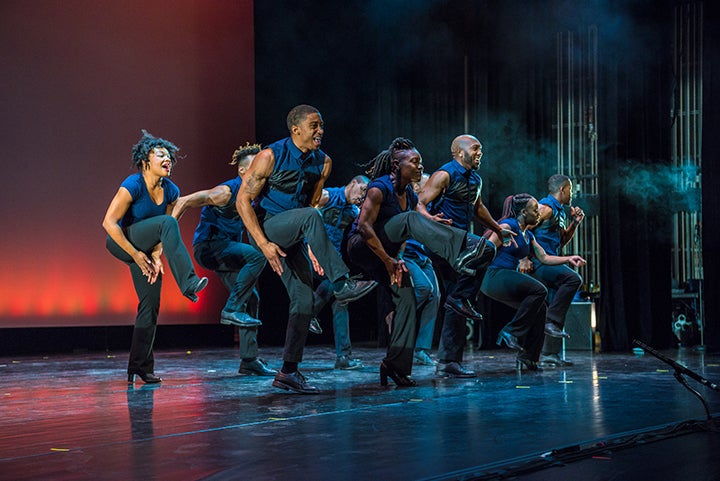 Members of Step Afrika! perform