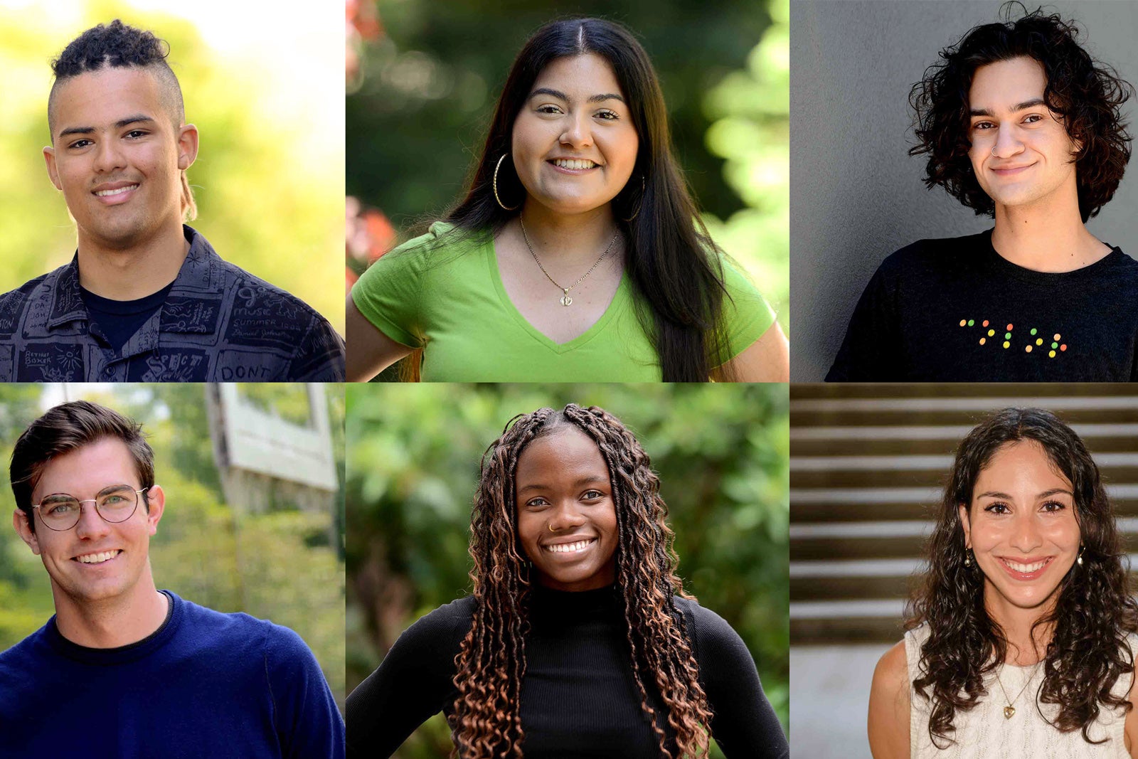 headshots of six 2023 Cal Poly undergraduates and graduate students 