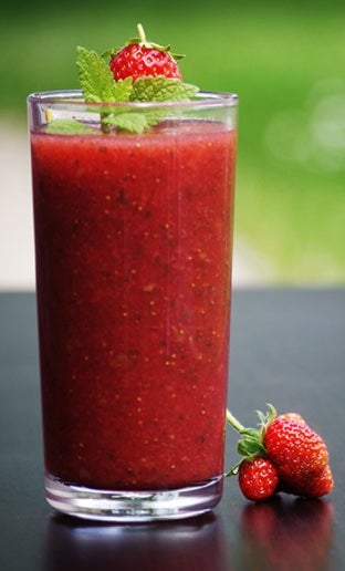 A strawberry smoothie