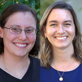 Head shots of presenters Courtney de Blieck and Alexis Becerra