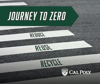 Graphic of a crosswalk with text overlay Journey to Zero.