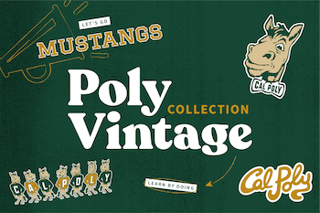 Vintage Cal Poly Graphics that reads Poly Vintage Collection.