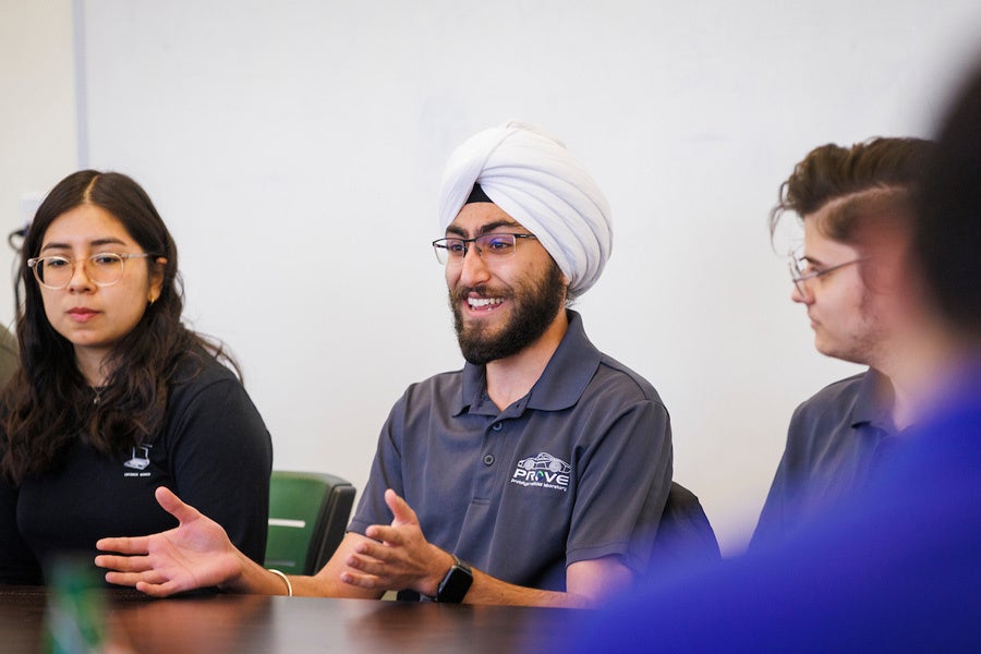 A panel of student leaders from College of Engineering clubs lead a discussion on thriving in the college as students with diverse identities.