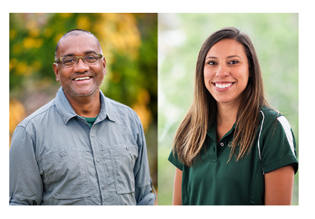 headshots of two faculty members