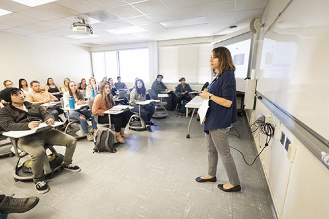 Undergraduate psychology classroom