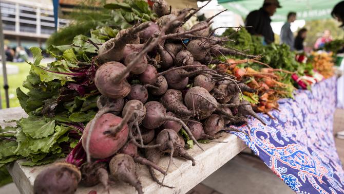 close-up of beets