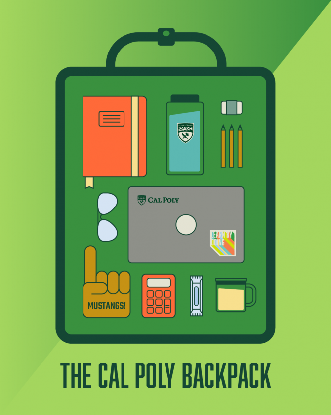 Instagram graphic of a backpack