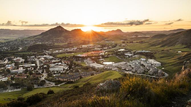 Sun rises over campus