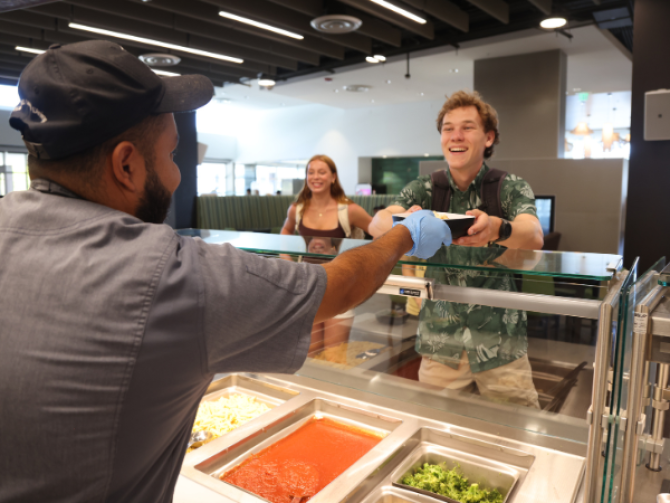 Vista Grande is a state-of-the-art dining complex with a wide variety of food options and study spots.